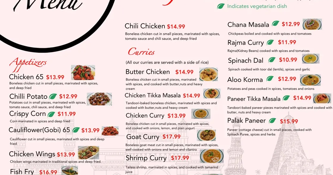 Agas Menu AG's Indian Cuisine | Explore Brighton Howell Area