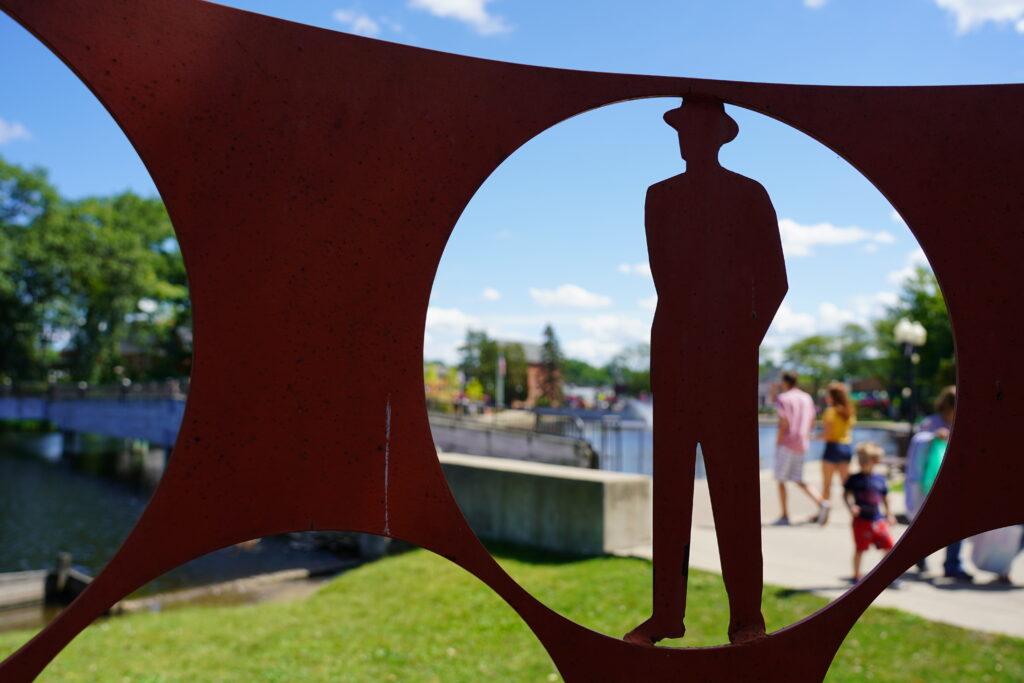 Brighton Outdoor Sculpture Exhibit in downtown Brighton