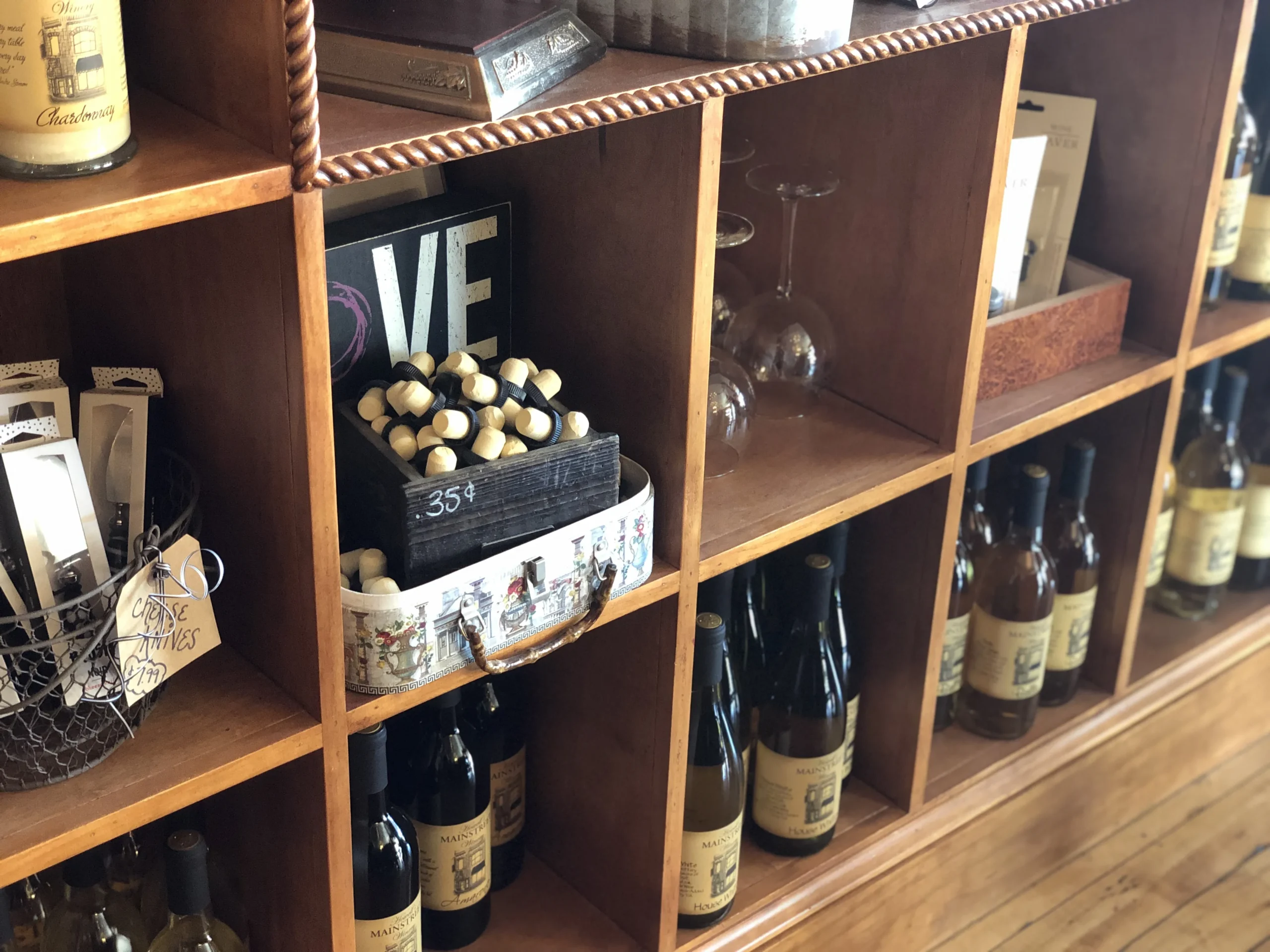 Howell MainStreet Winery gift option in retail store.