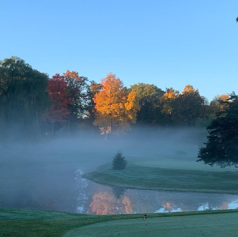 Foggy Fall Morning on Hartland Glen Golf Course