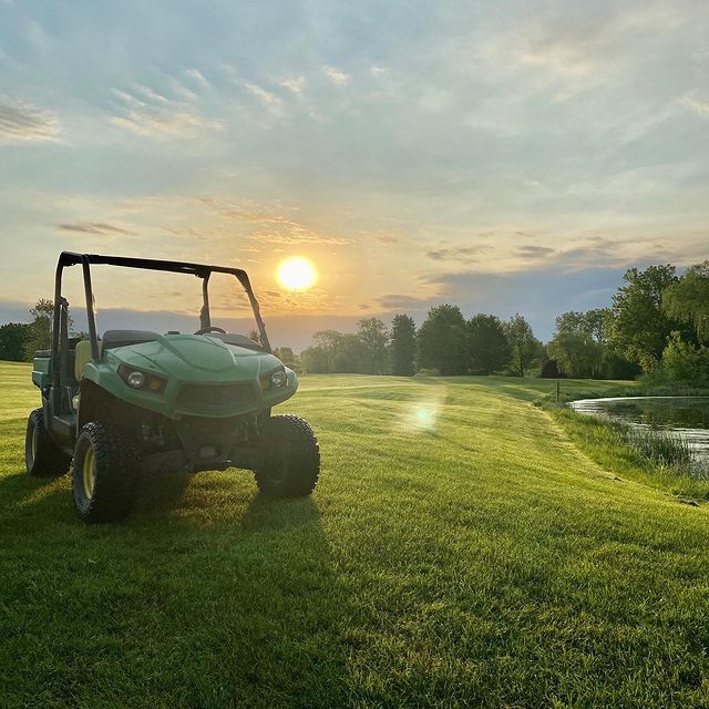 Golf cart on Hartland Glen Golf Course