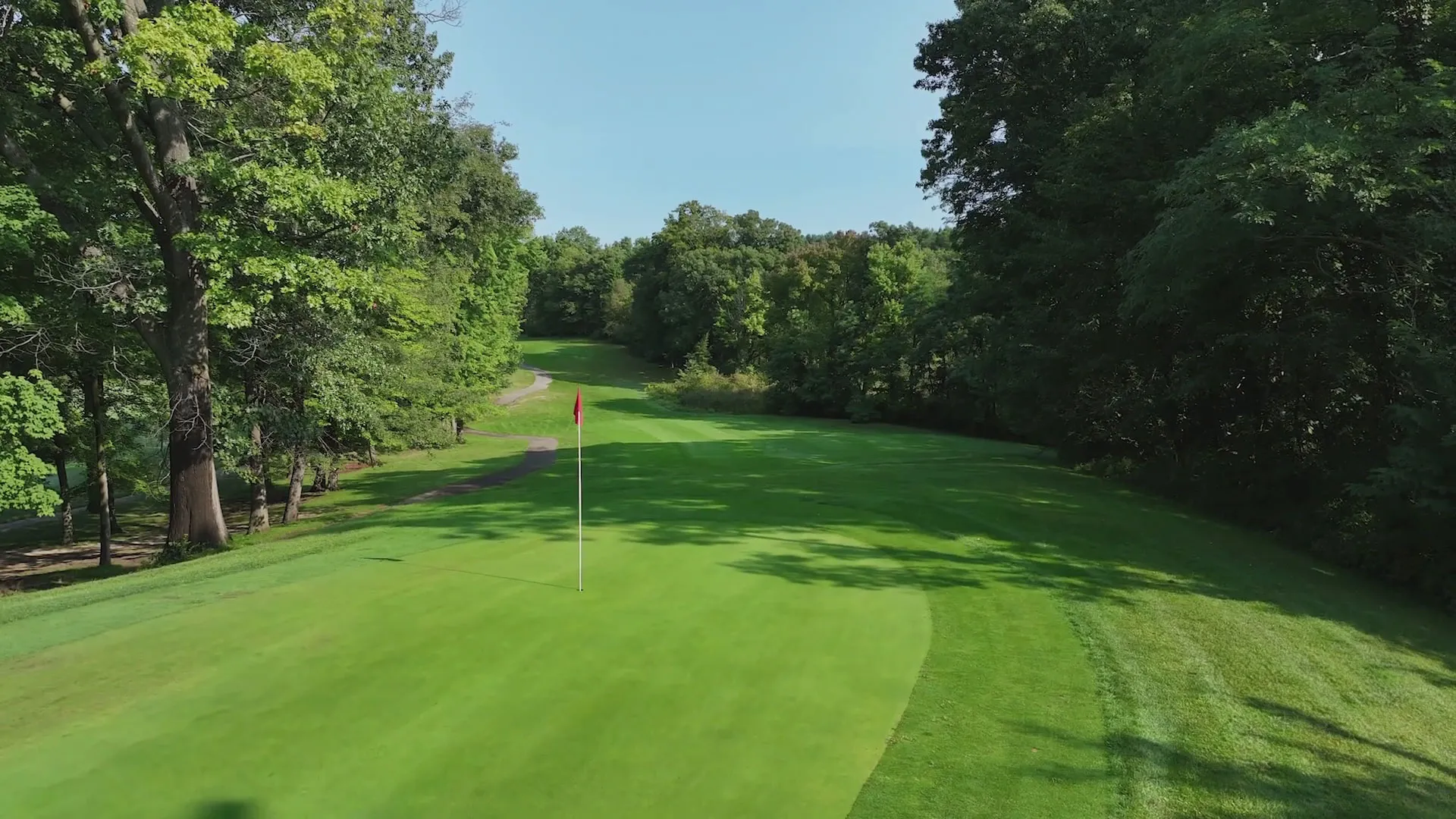 Whispering Pines Golf Club view from fairway.