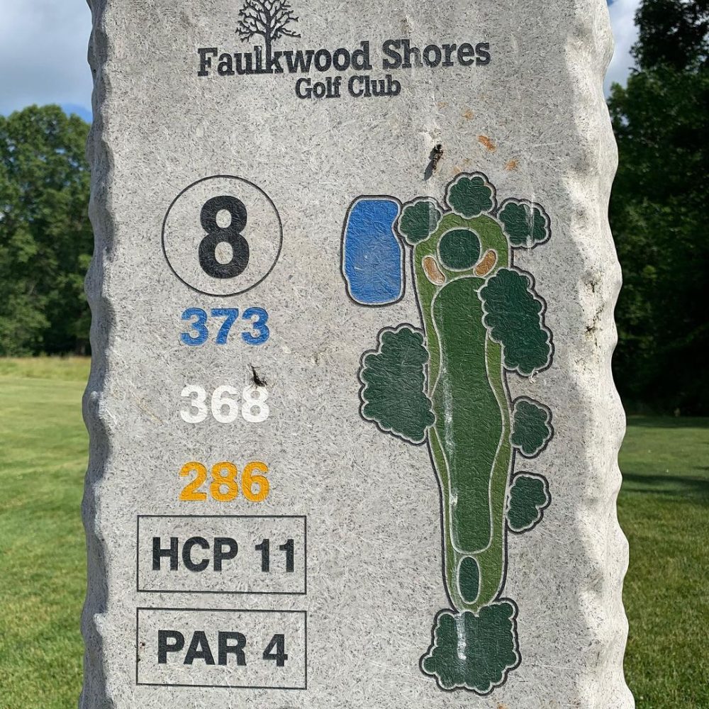 Map of Faulkwood Shores on stone