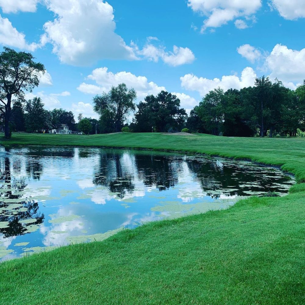 Pond on golf course at Faulkwood Shores Golf Course
