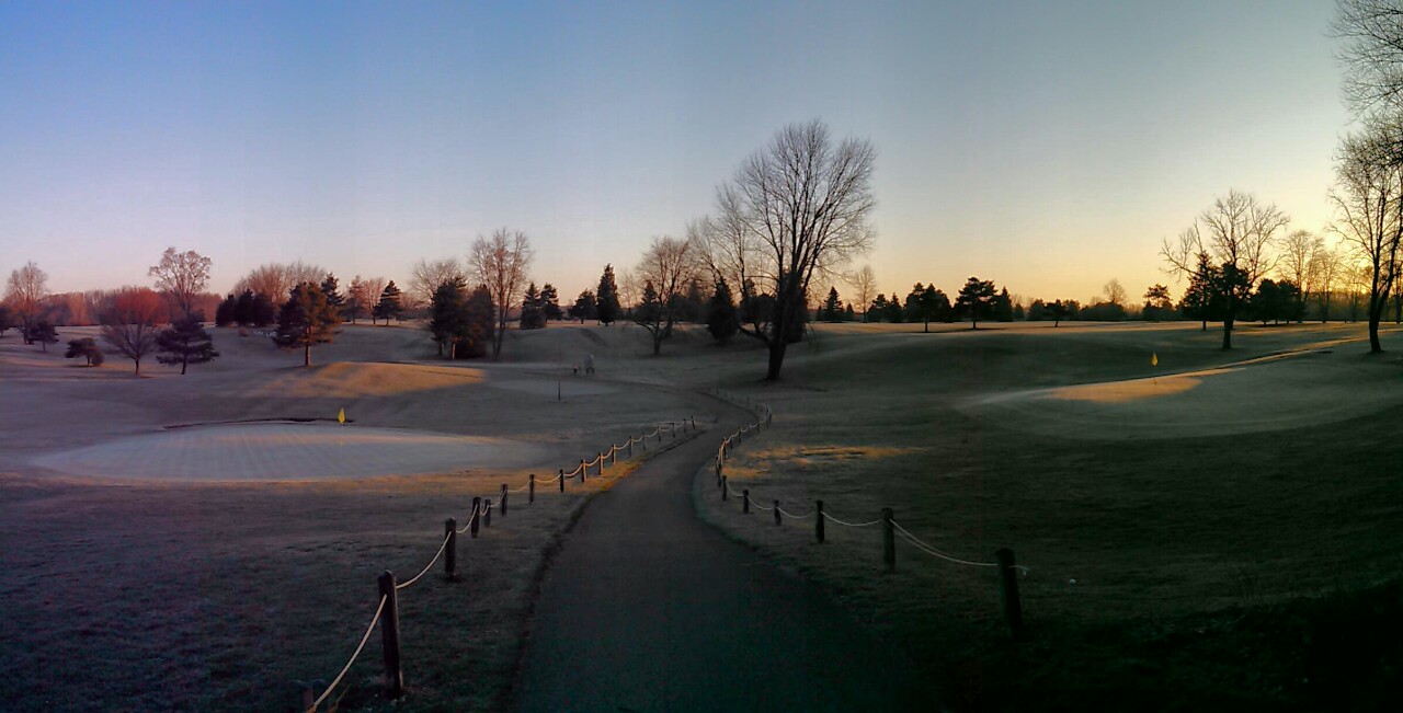 paved trail for golf carts at Rush Lake Hills Golf Club