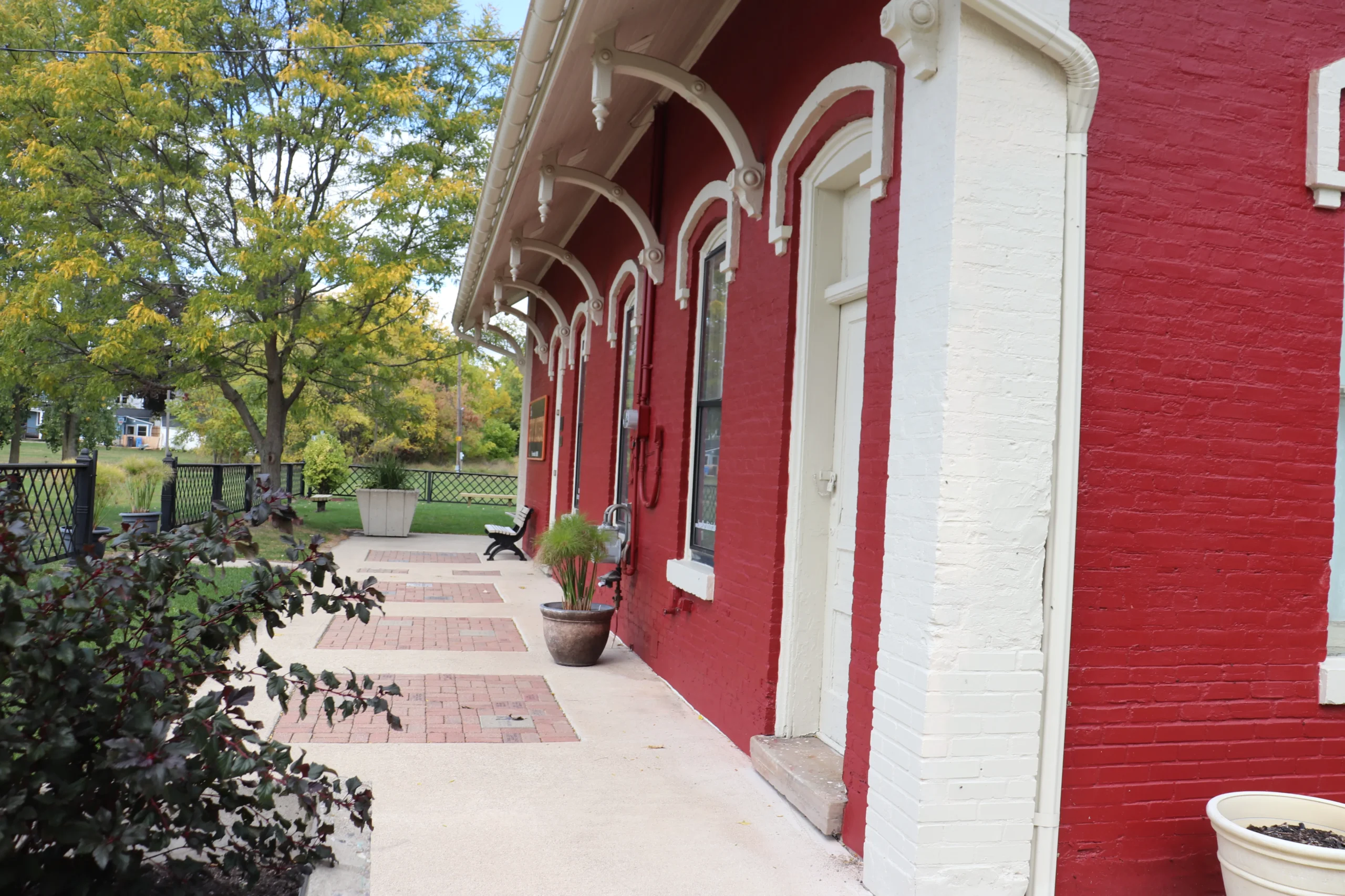 Howell Depot Museum outdoor patio.