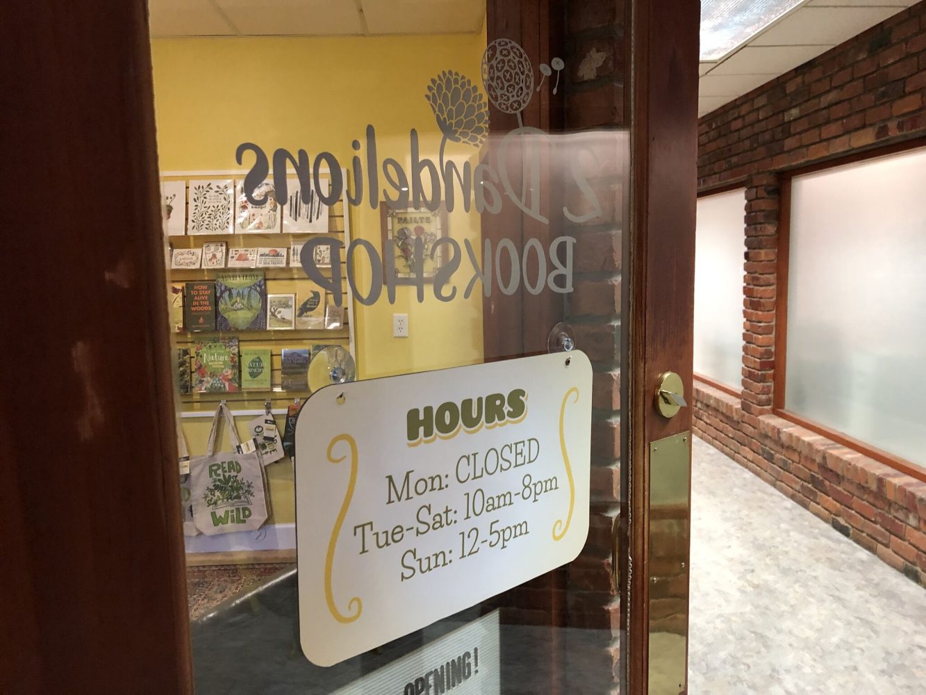 Outside of the 2 Dandelion Bookshop