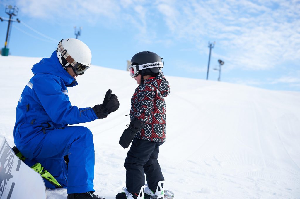 a ski lesson at mt brighton