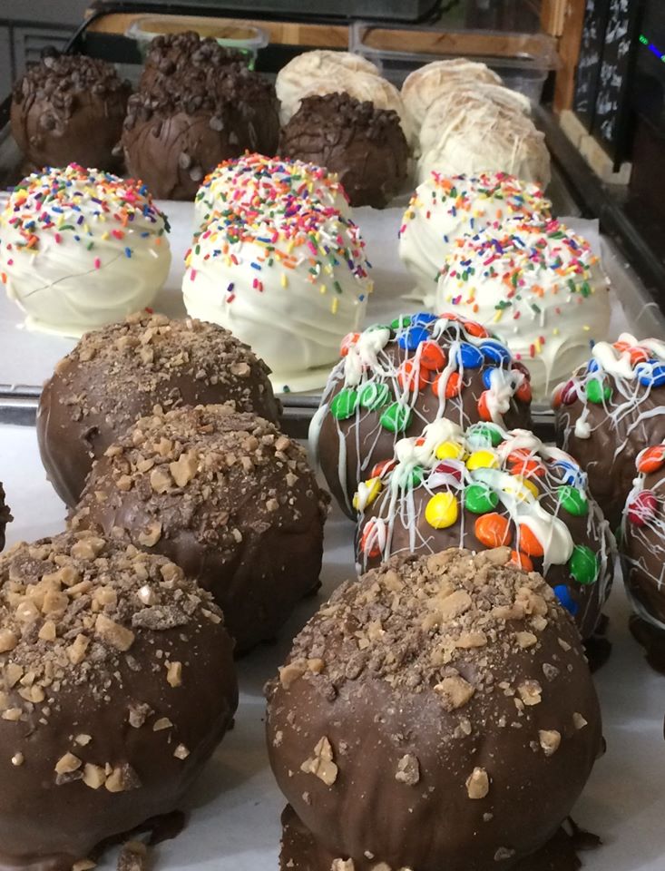 A variety of flavored truffles