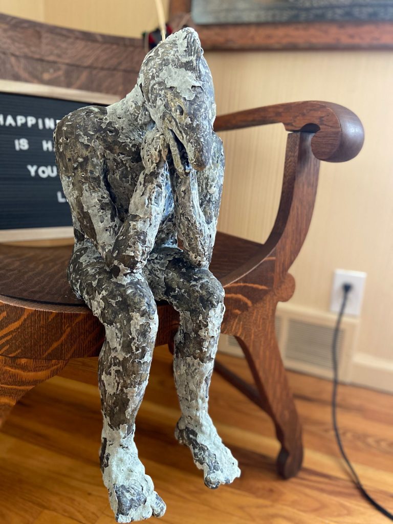 Sculpture of a person