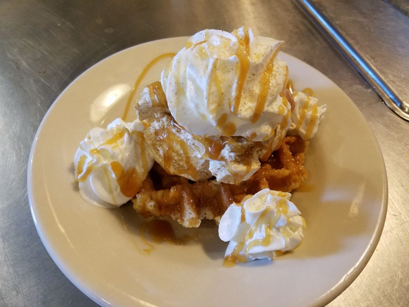 Pumpkin spice latte ice cream caramel drizzle