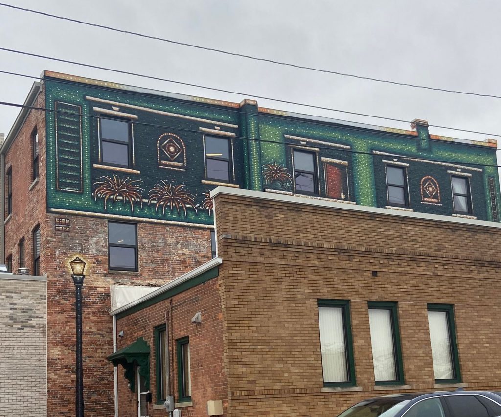 Mural painting of windows