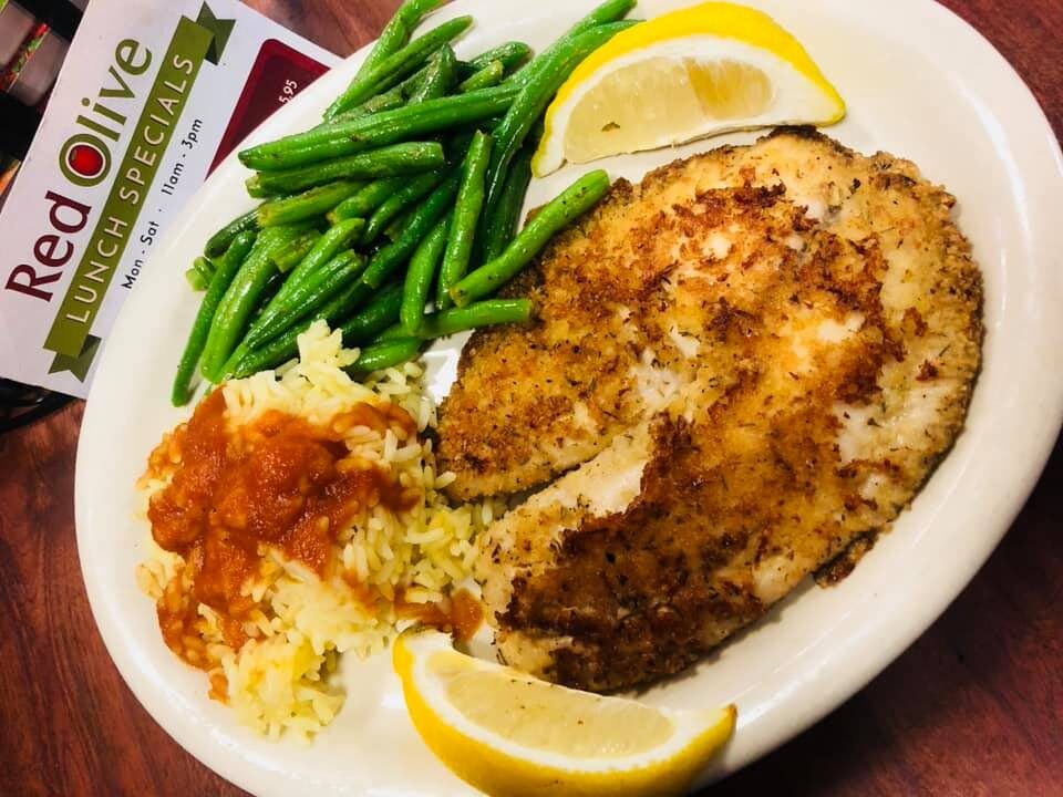 Lemon parm crusted tilapia