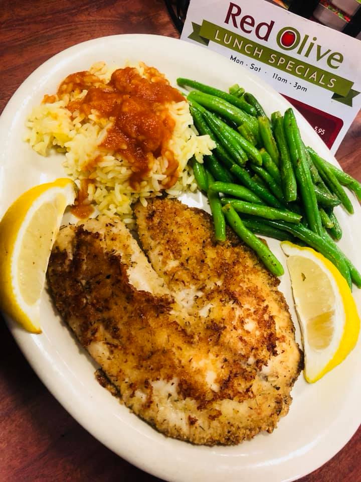 Lemon parm crusted tilapia