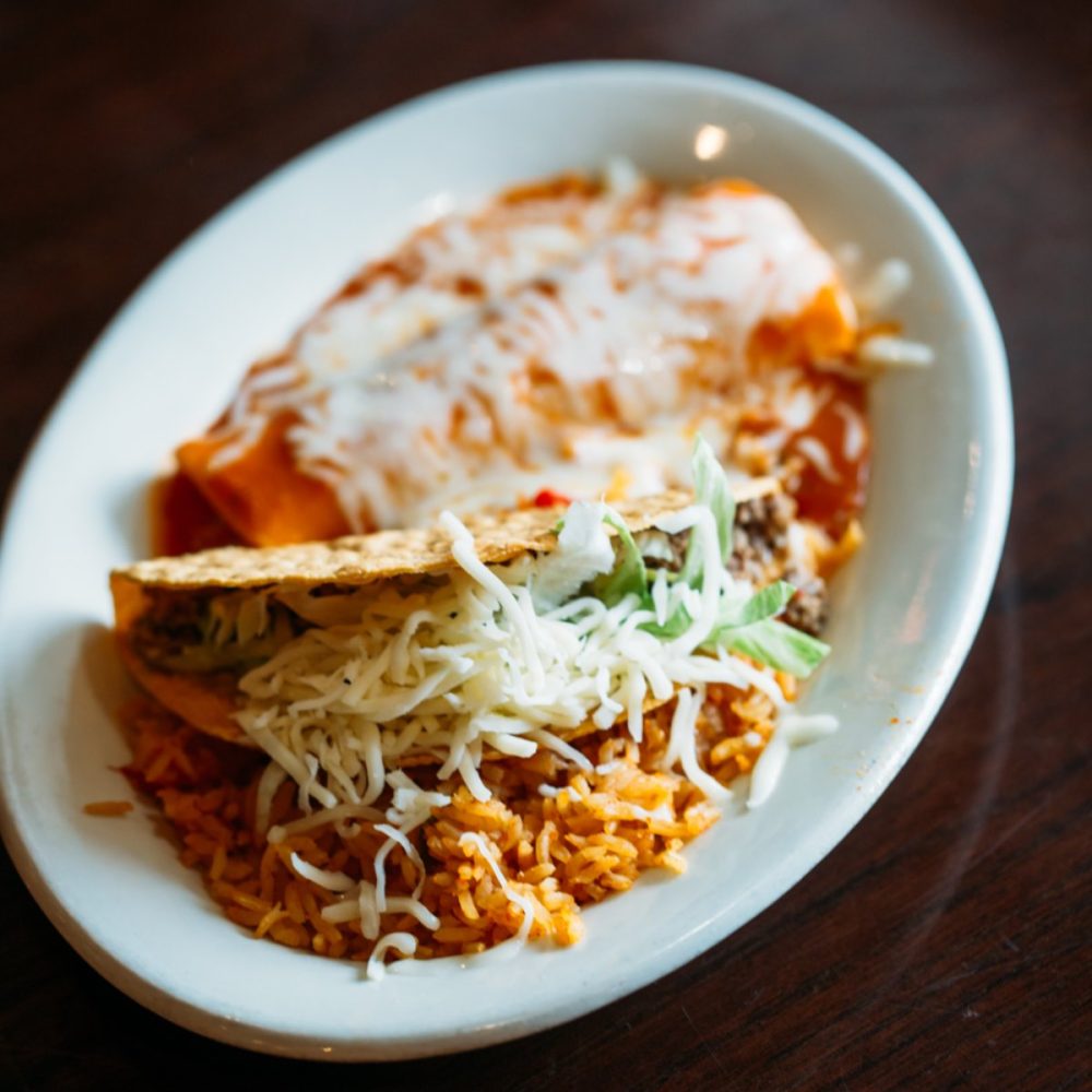 Taco meal on a plate