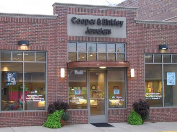Storefront of Cooper & Binkley Jewlers