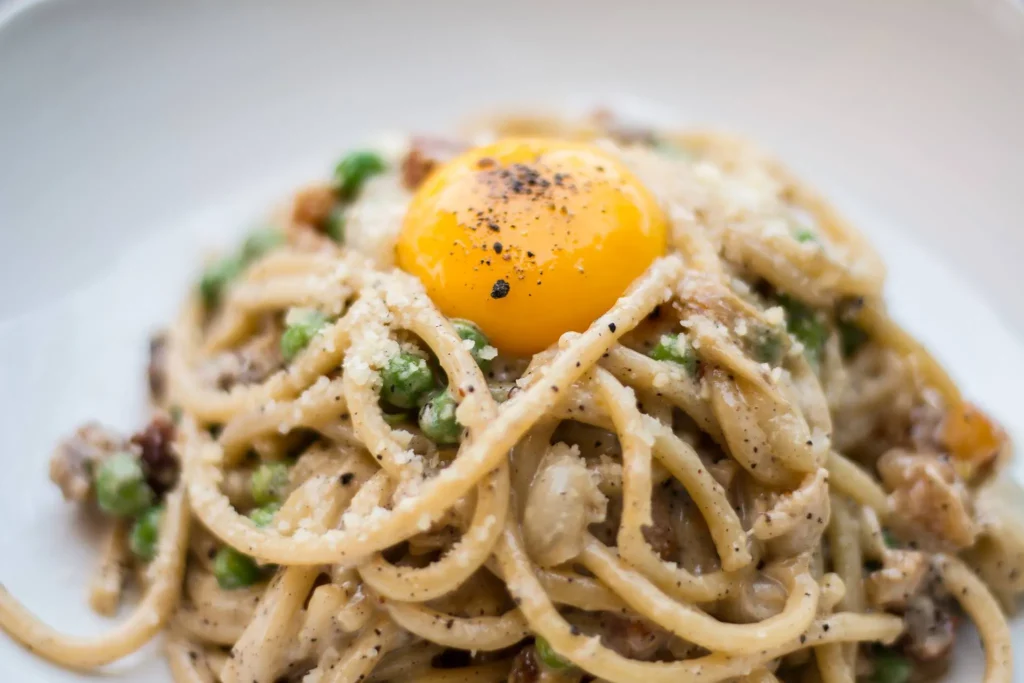 Cello Italian Restaurant carbonara pasta in Howell, Michigan