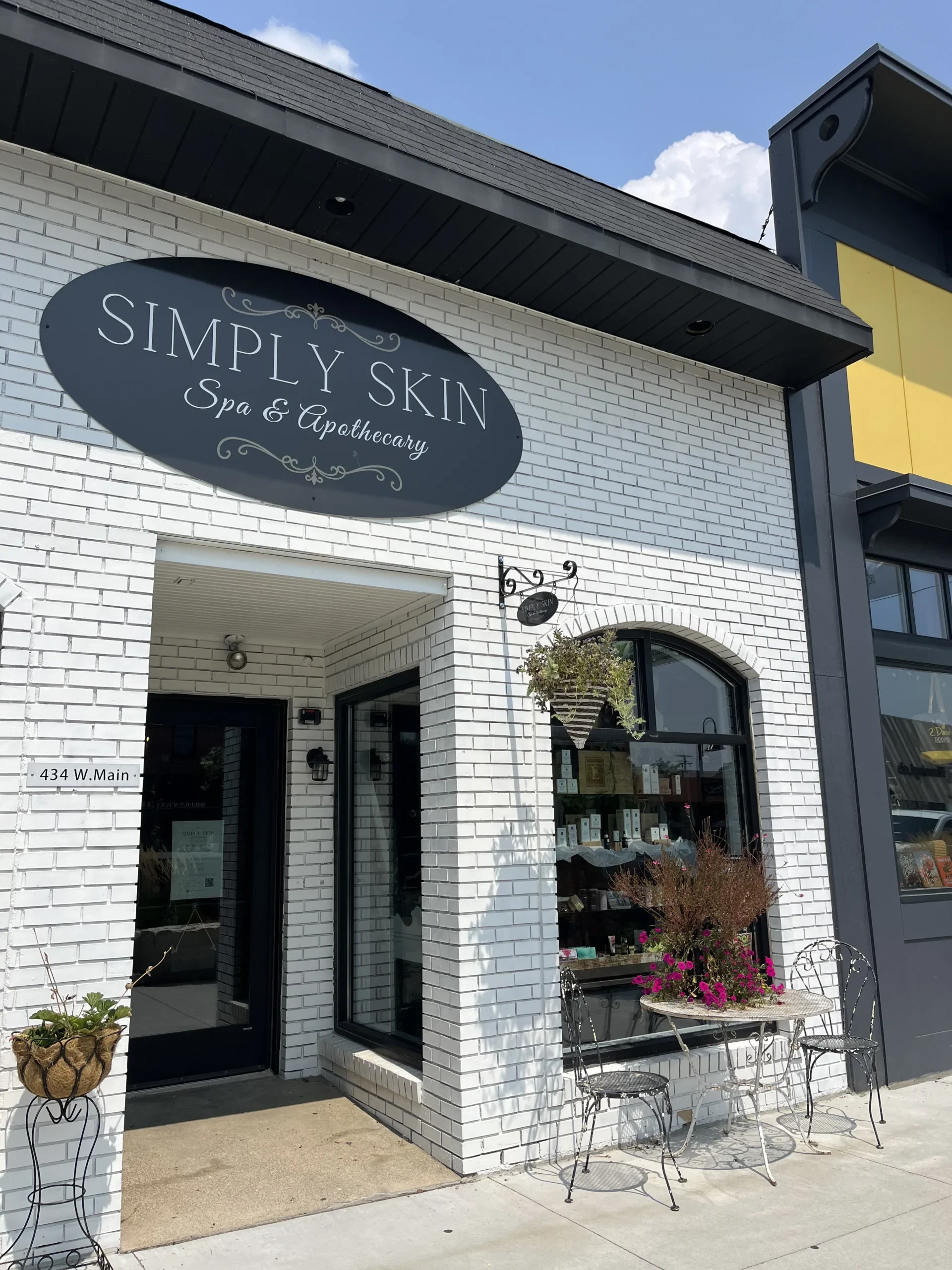 Simply Skin Brighton storefront close view.