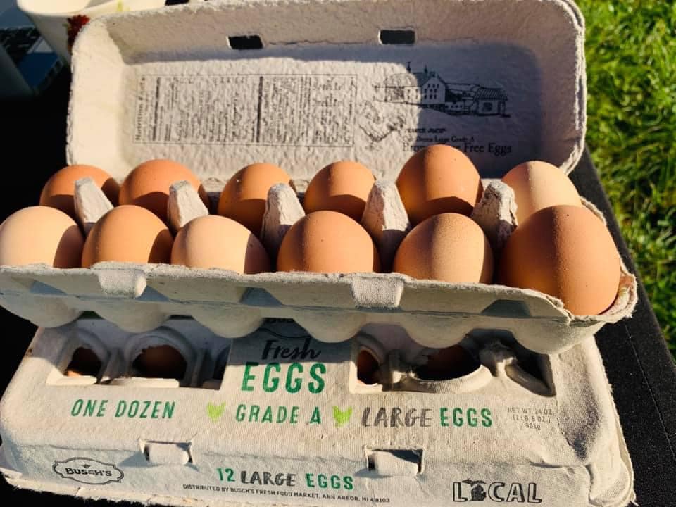organic, free range eggs from S&R Lavender Farm
