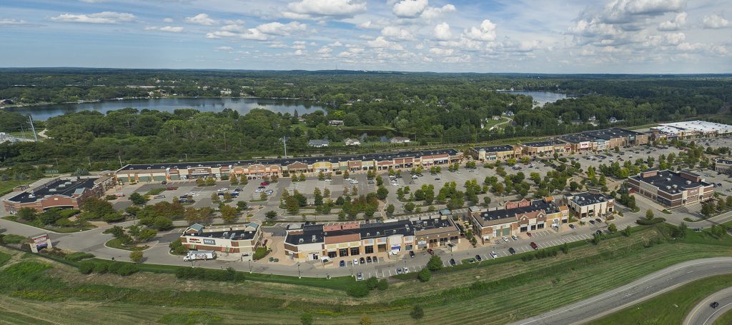 Aerial view of Green Oak Village Place