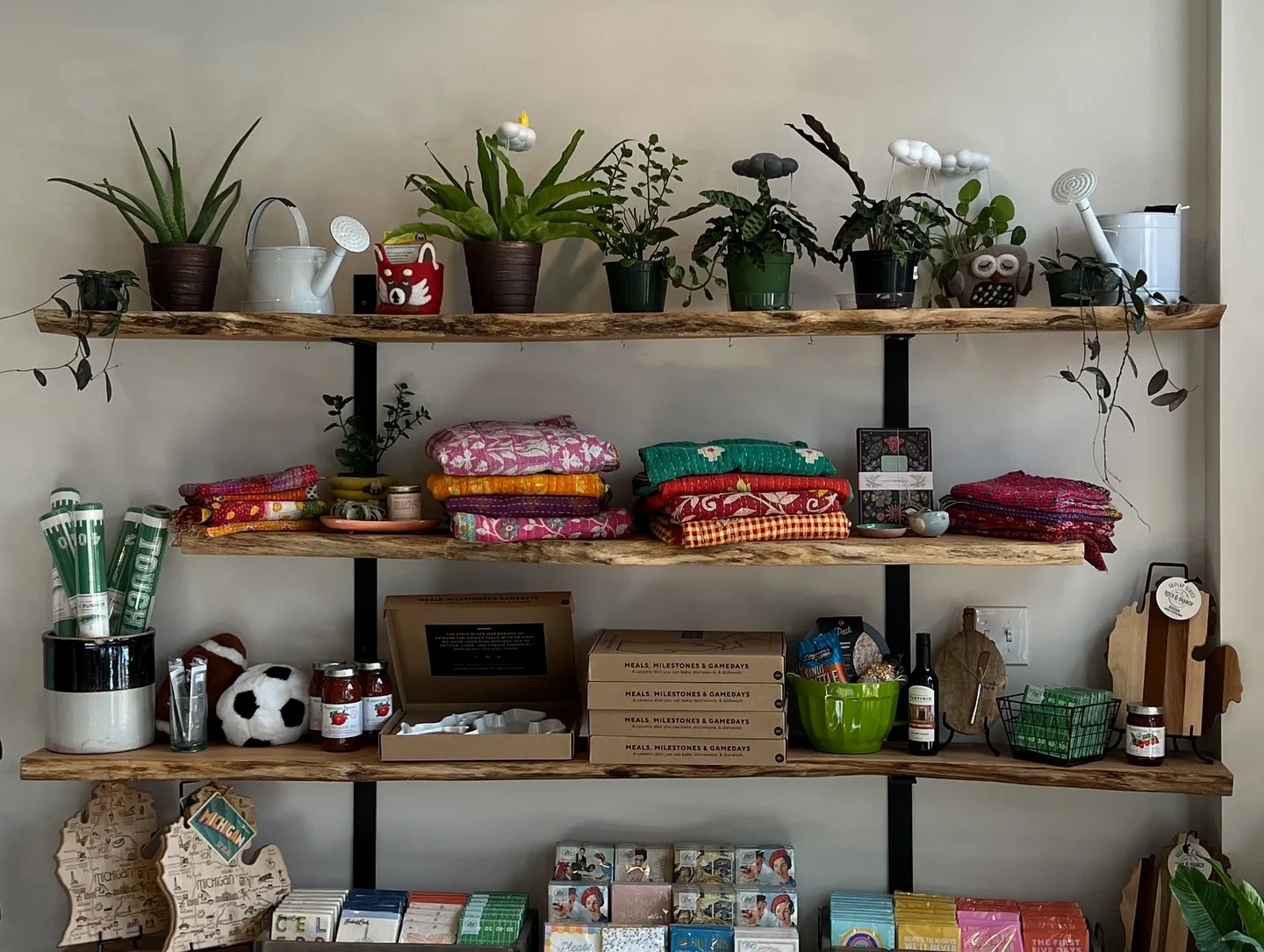 Wallflower Merchantile shelves