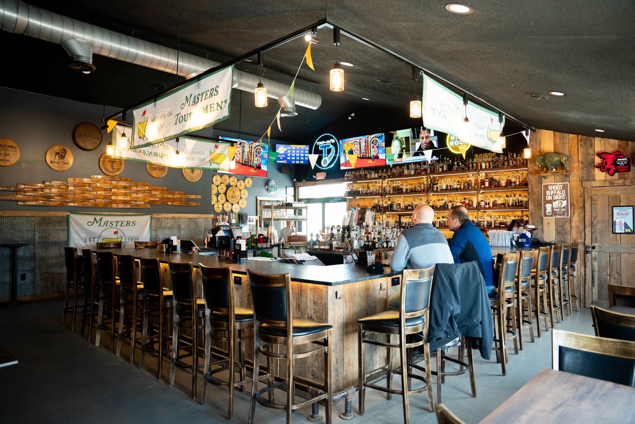 Tap-in's Range indoor bar area in Howell.