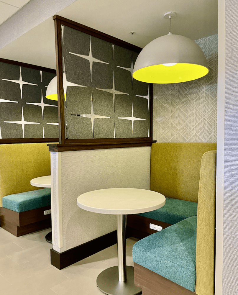 Hampton Inn & Suites Howell work nooks with comfortable seating.