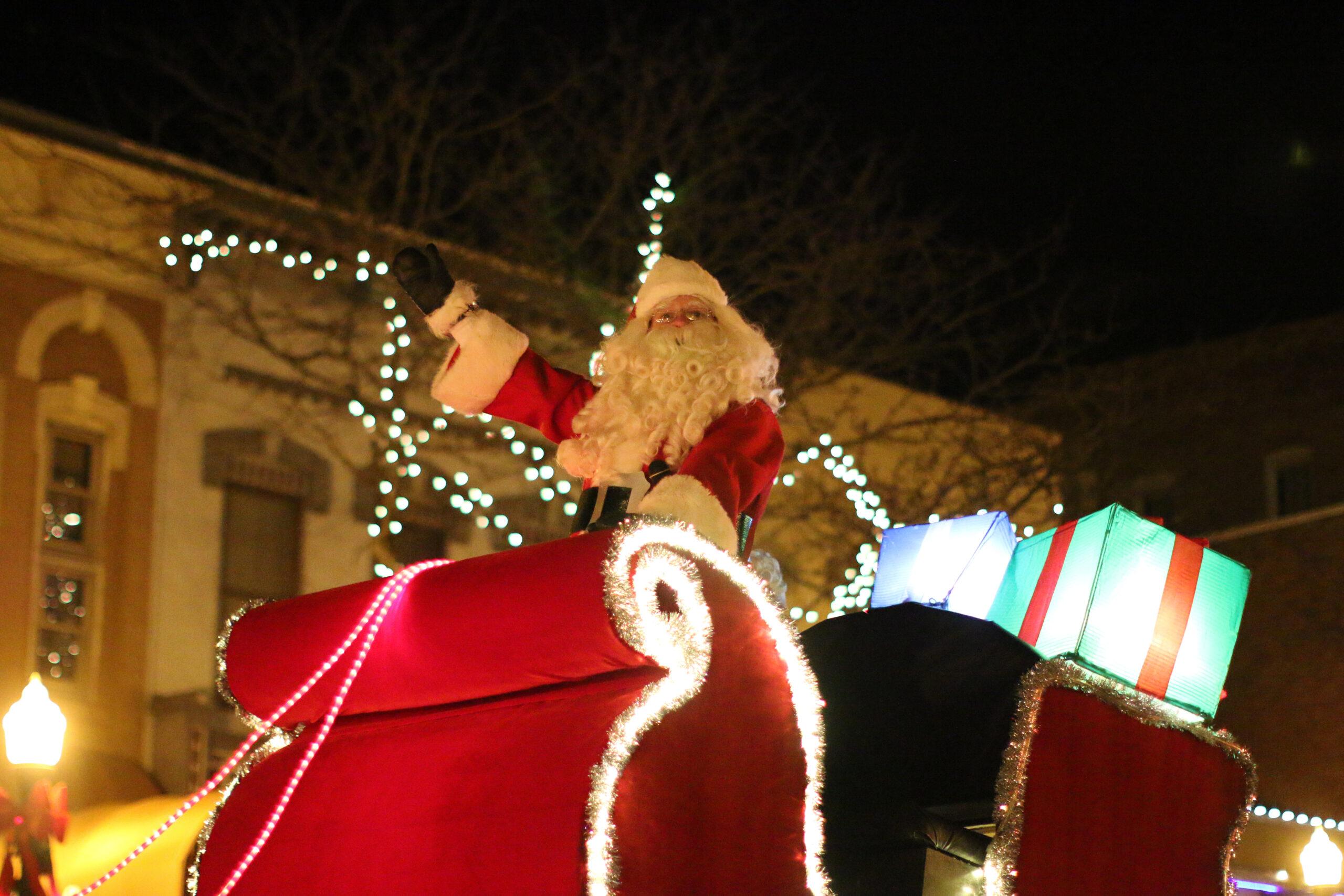 The fantasy of Lights float moving through Howell, Michigan