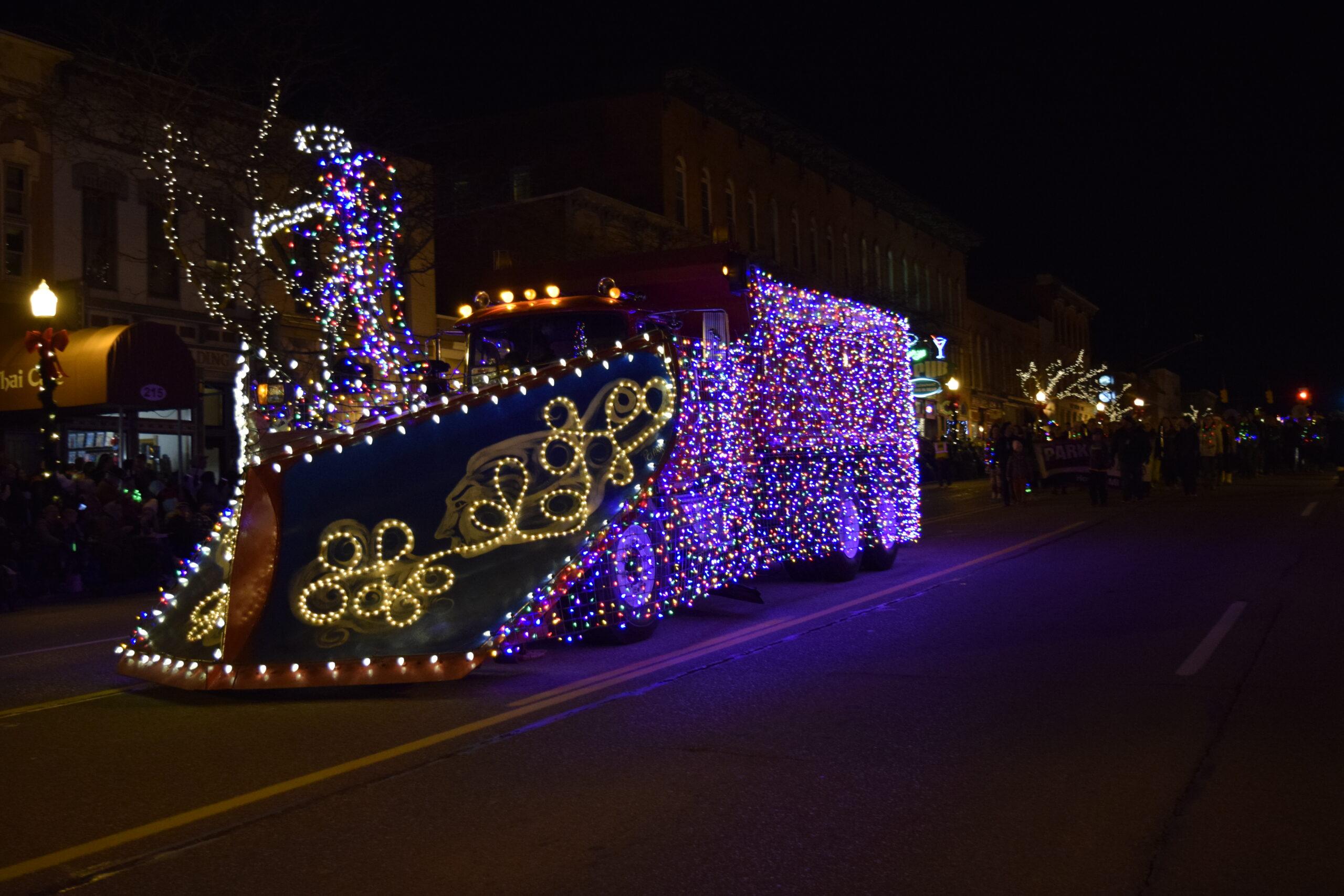 The fantasy of Lights float moving through Howell, Michigan