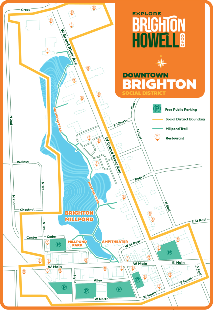downtown brighton social district map with restaurants
