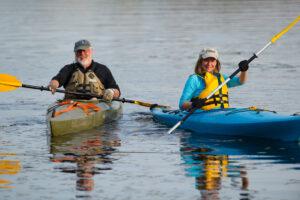 Pinckney Recreation Park Kayaking couple in the water