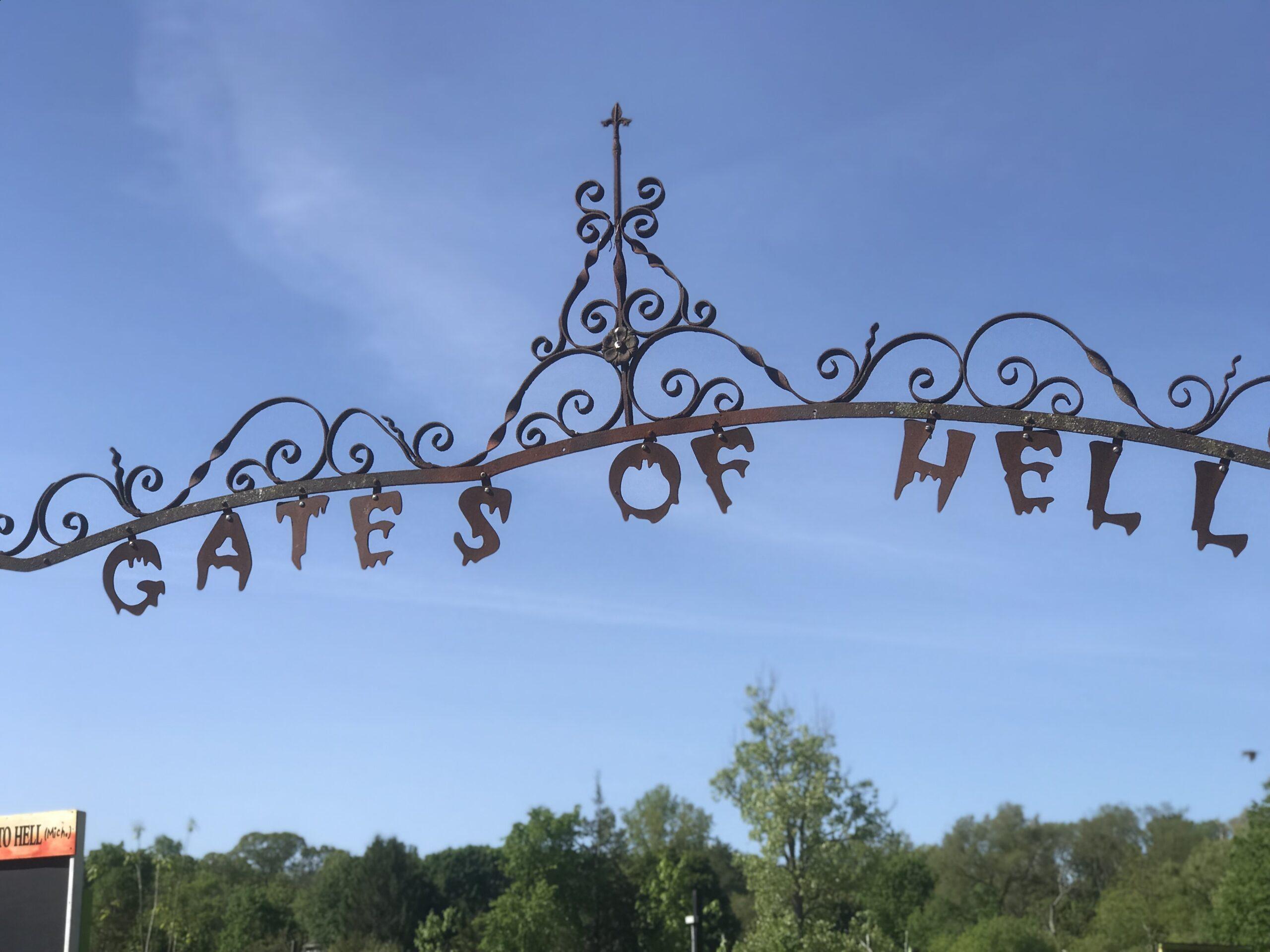 walk through the gates of hell in hell michigan on a sunny summer day
