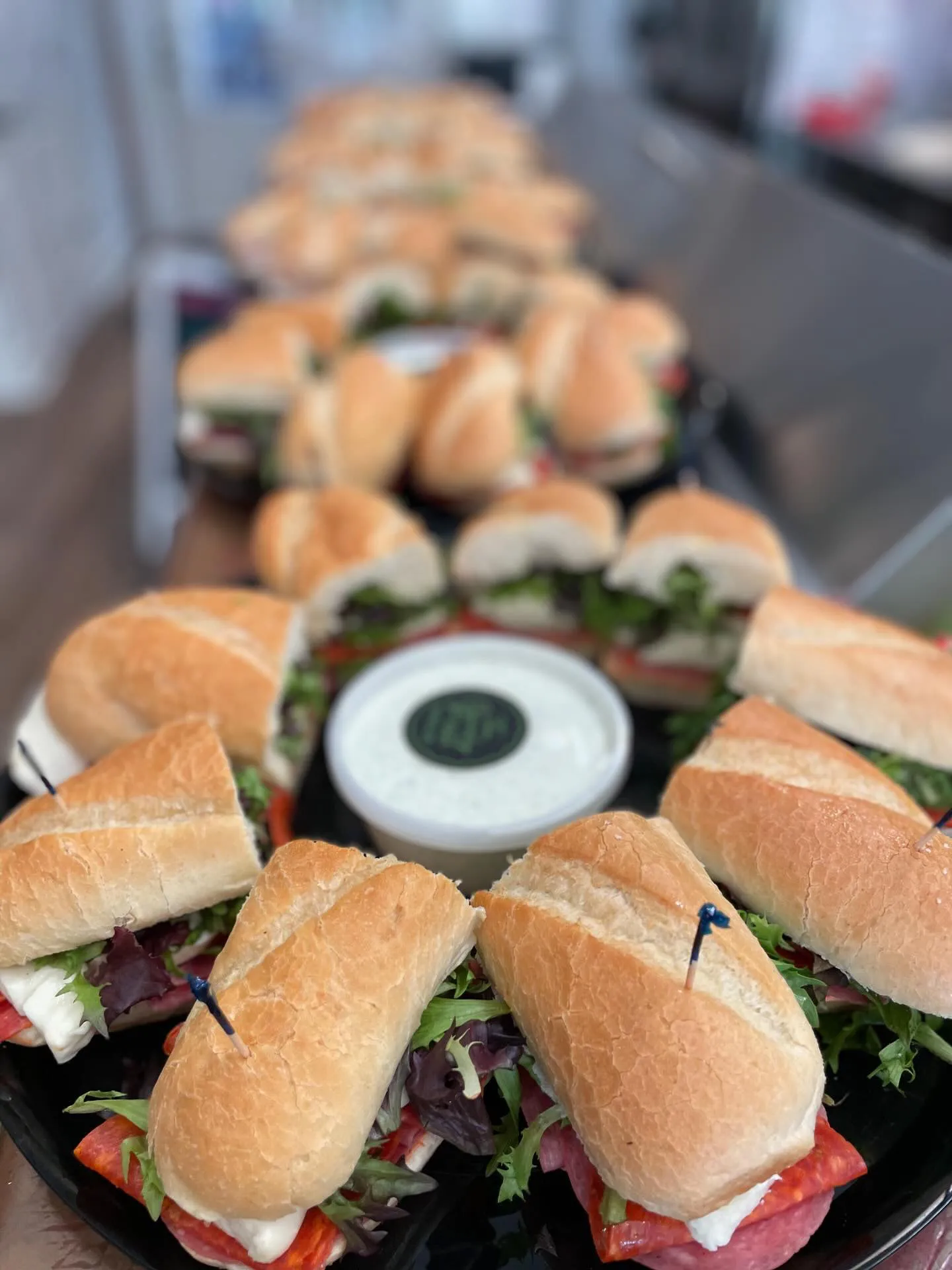 The Crunchy Pickle pinwheel sandwiches.