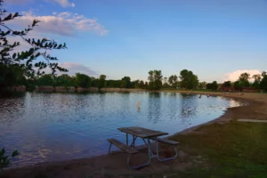Spring Mill Pond in Island Lake Recreation Area Brighton, Michigan
