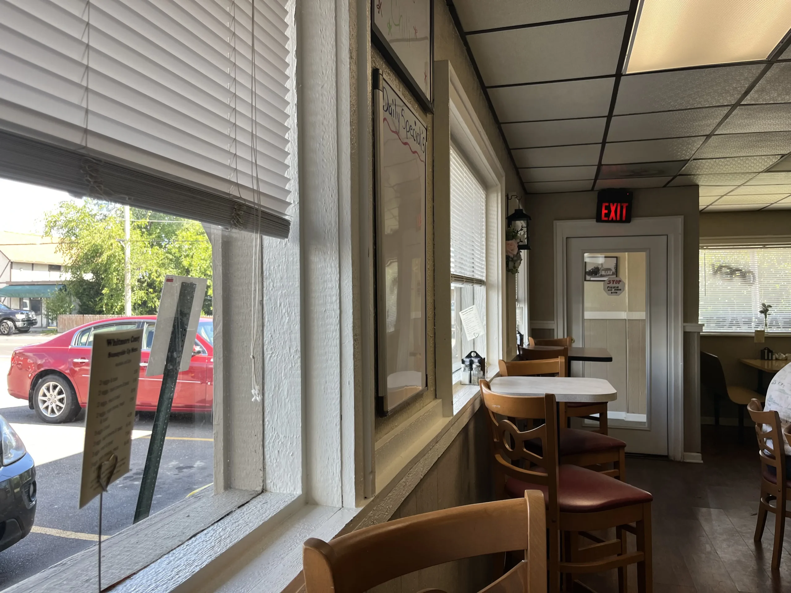 Whitmore Coney restaurant seating area next to the window.
