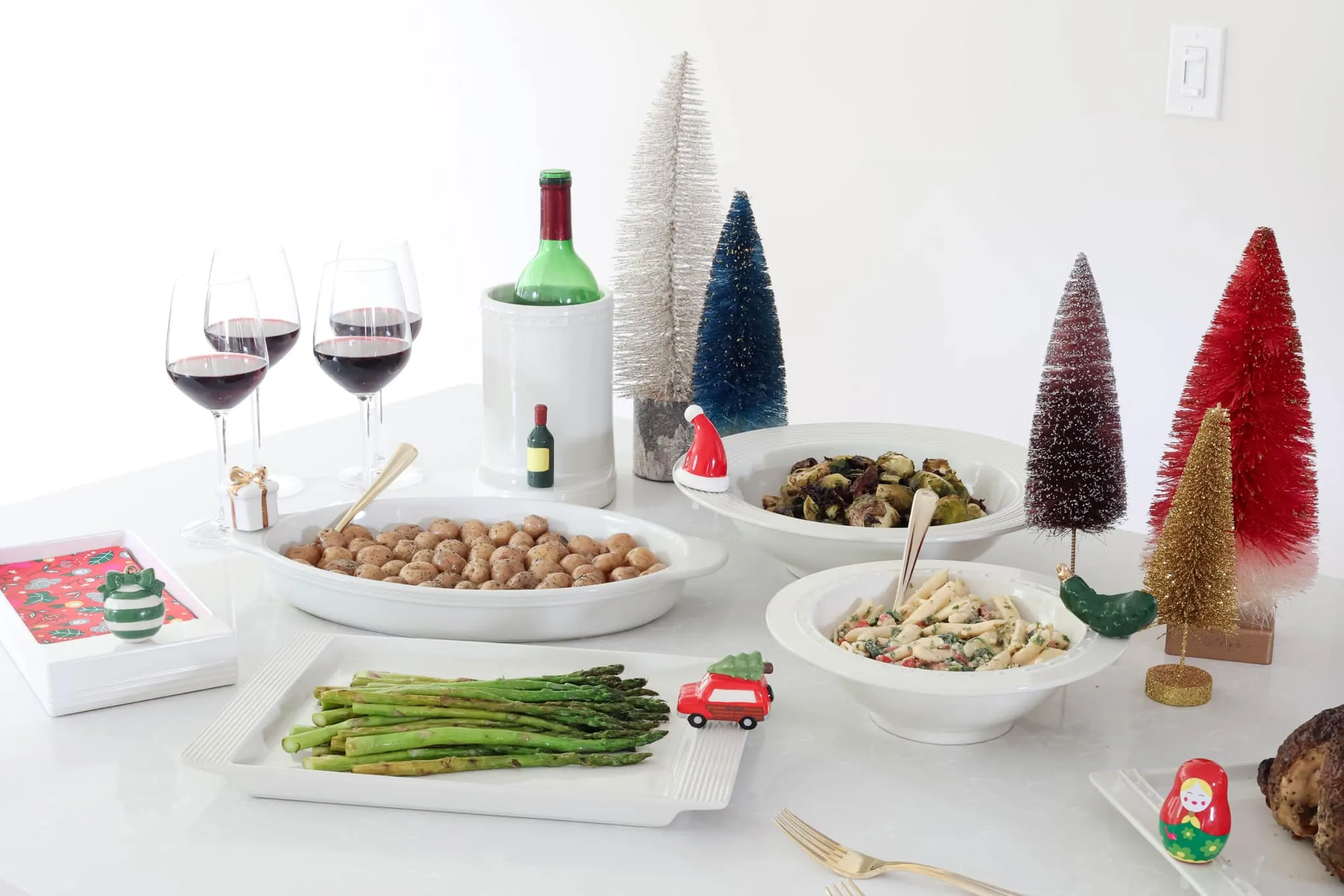 Silverstone Jewelers holiday ware with appetizers.