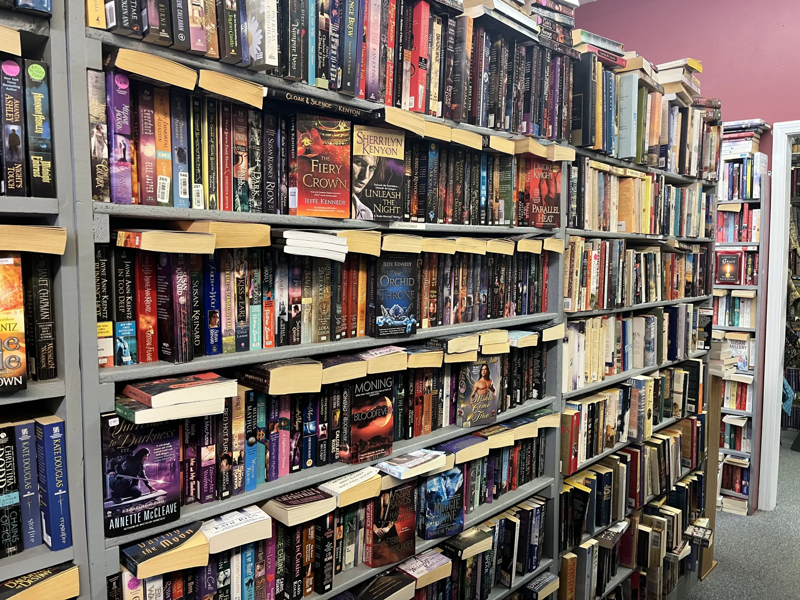 Unicorn 1 Used Books bookshelves.
