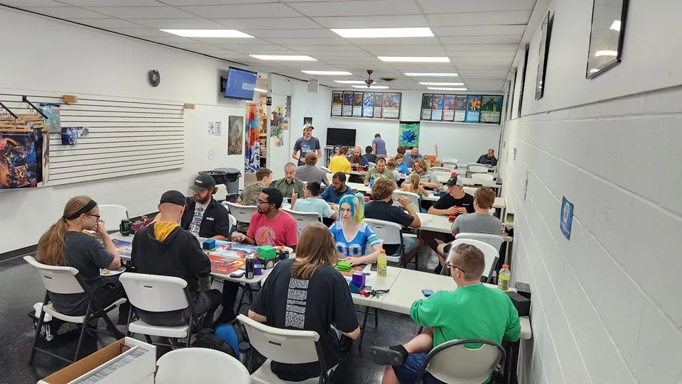 Moms Basement Games board room collaborative play amongst gamers in Howell.