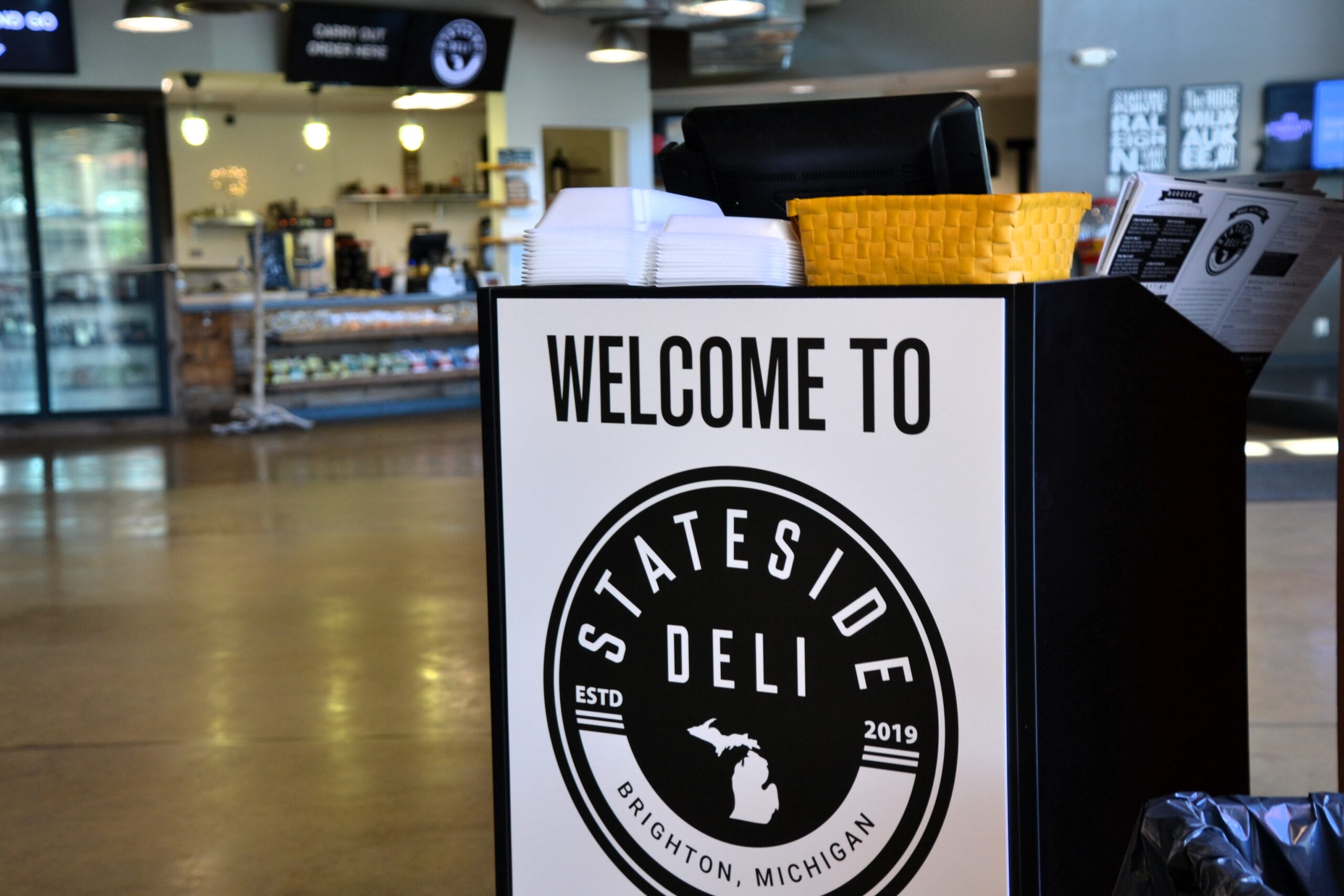 242 Community Center stateside deli sign.