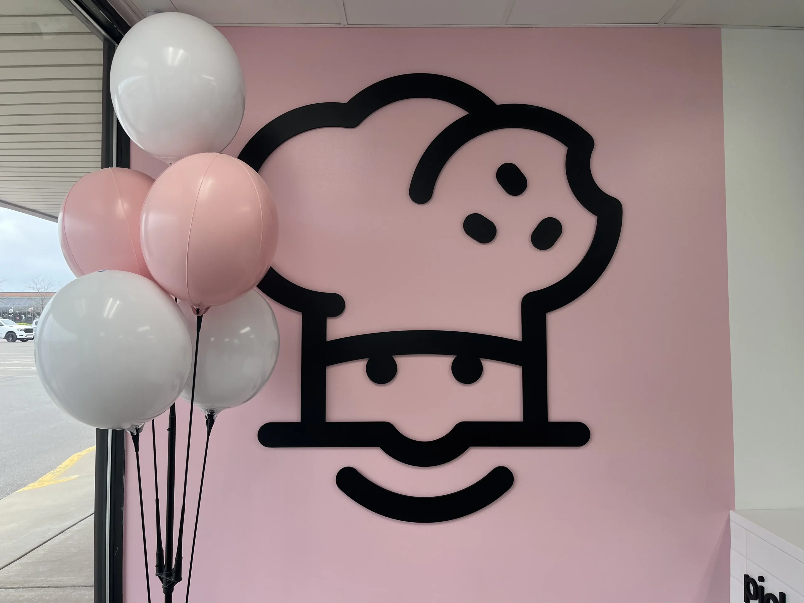 Crumbl cookies mascot when walking in in Brighton.
