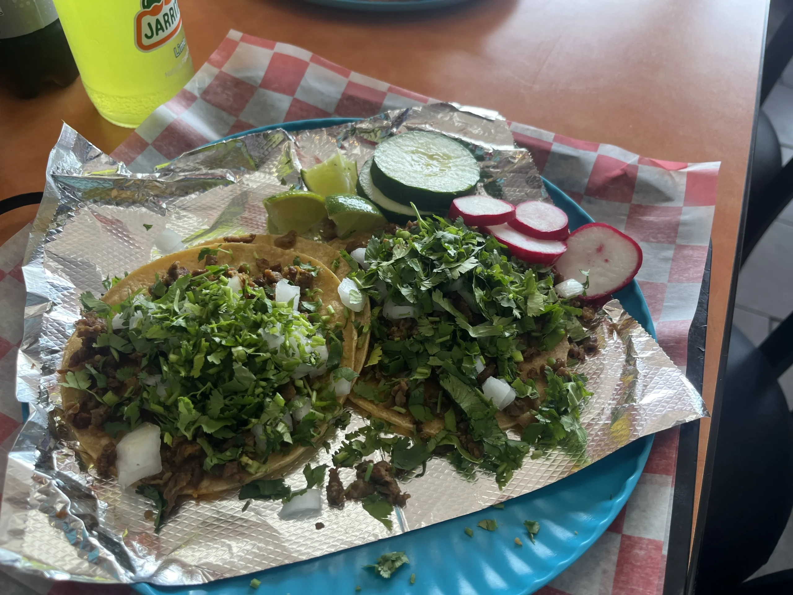 Happy Taco Brighton taco on a plate.