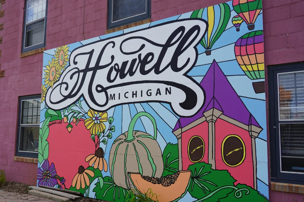 mural of downtown howell located downtown howell from artist sara hemmeke