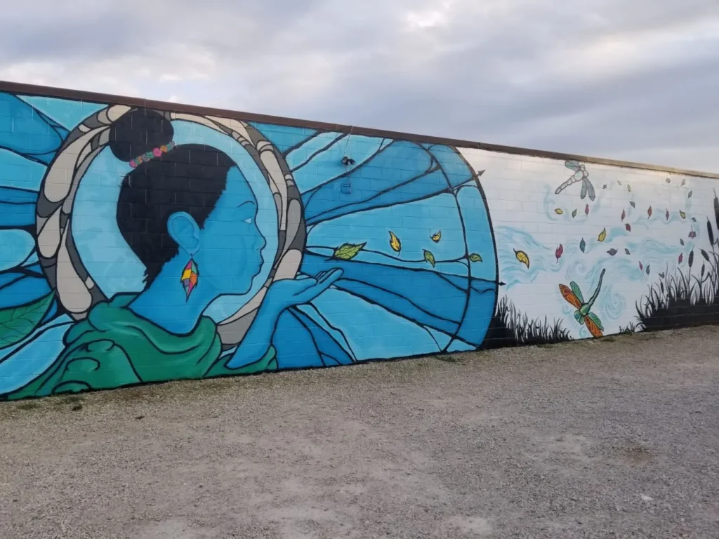 mural in downtown howell from local artist kelly beacome