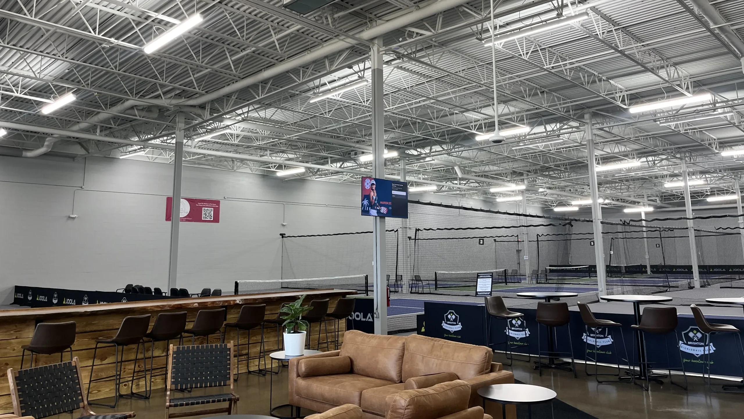 Brighton Pickleball Club lounge area