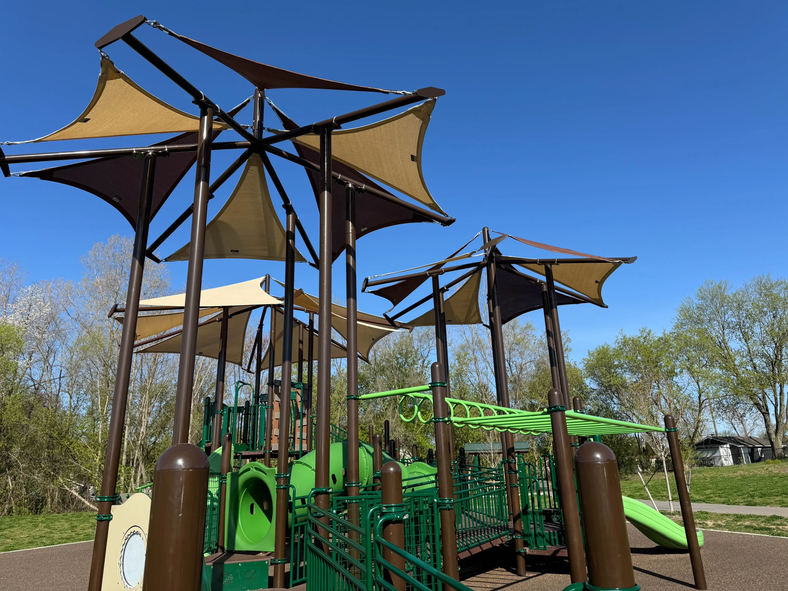 Brighton Township Veterans Park accessible playground in Brighton.