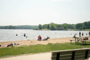 Kensington Metropark's Maple Beach in July