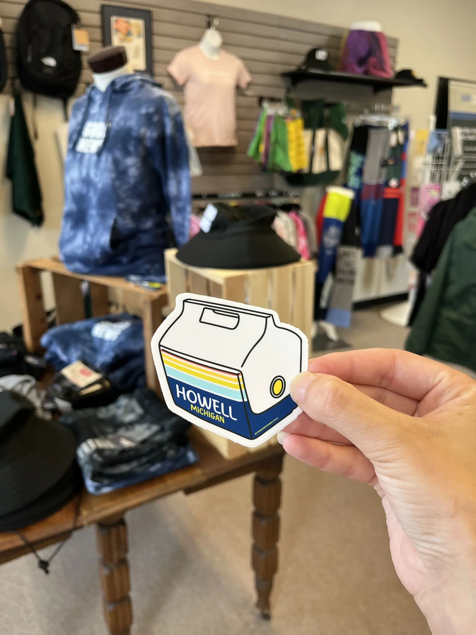 Grand River Supply Co. Howell sticker in store.