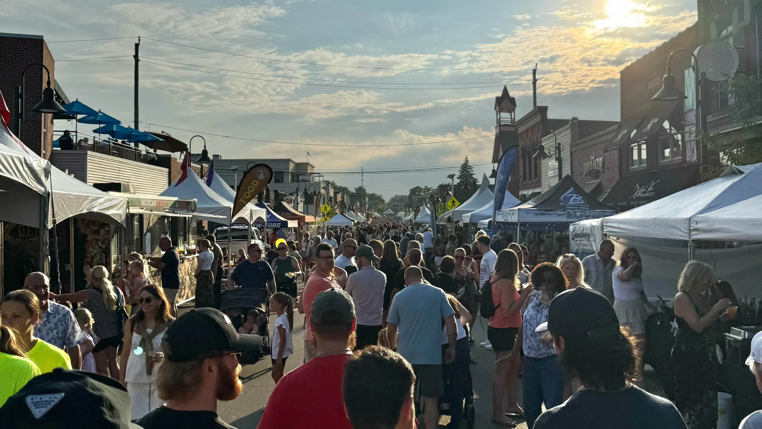 Crowded street during the taste of Brighton event
